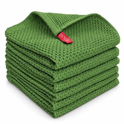 Reusable Absorbent Cleaning Cloth, Soft Waffle Texture Kitchen Towel for Home Surface Cleaning
